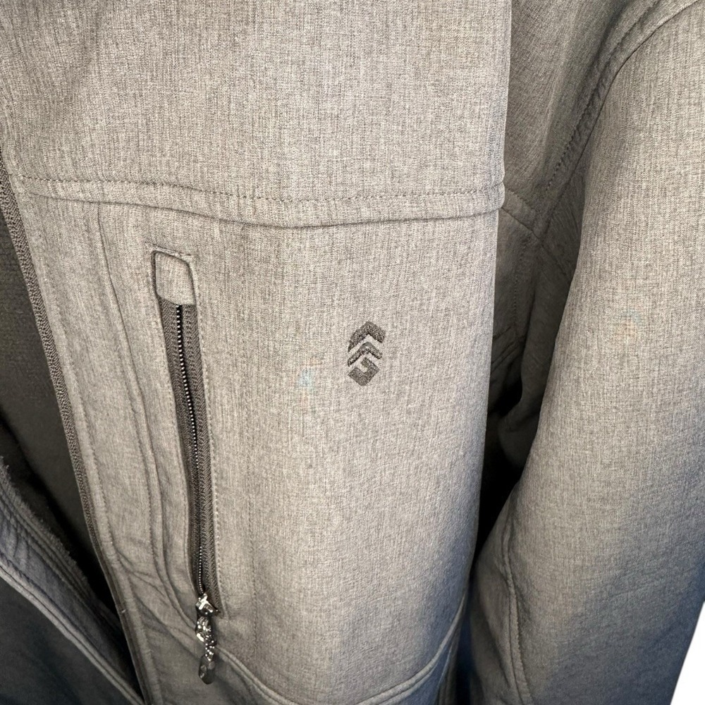 Free Country Gray Super SoftShell Water, Wind, Resistant Jacket Mens XXL - Picture 3 of 5